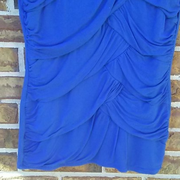 💋2/$14 Maurice's Royal Blue Ruched Dressy Tank Top - Picture 3 of 5